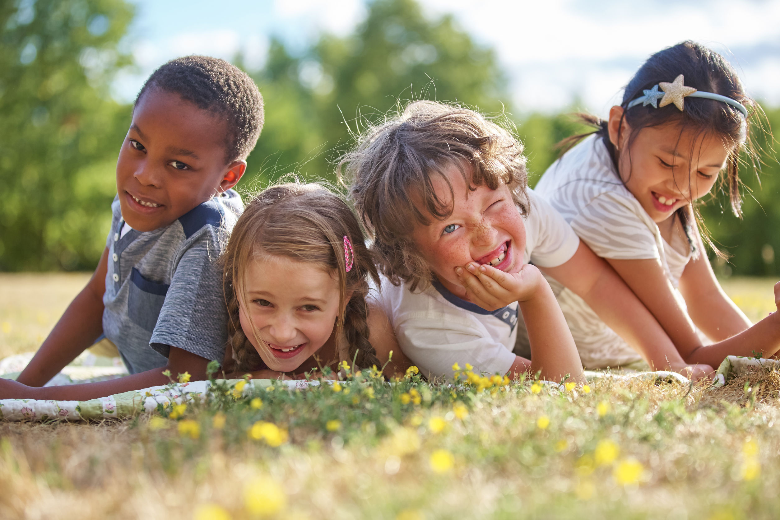65997866 - kids having fun in the nature and smiling