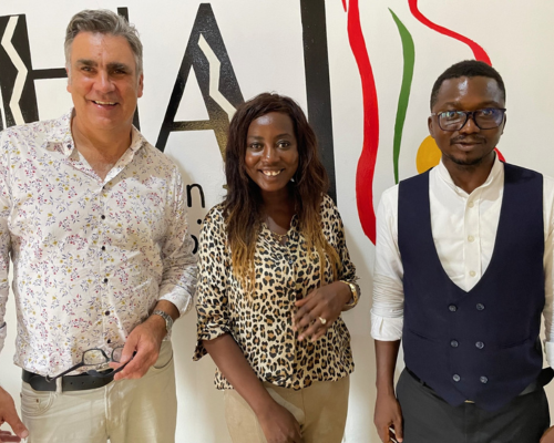 Sam Everingham in Ghana with Ghanaian Service Providers