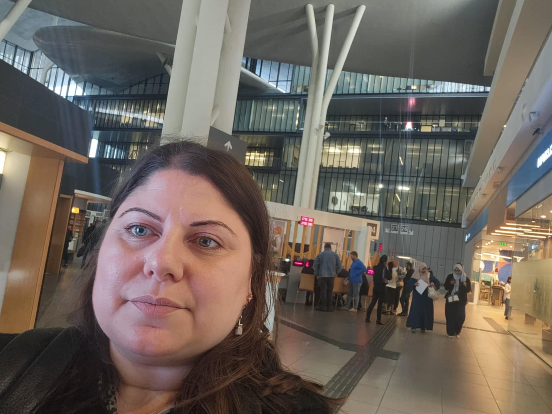 Anita at a government office in Georgia